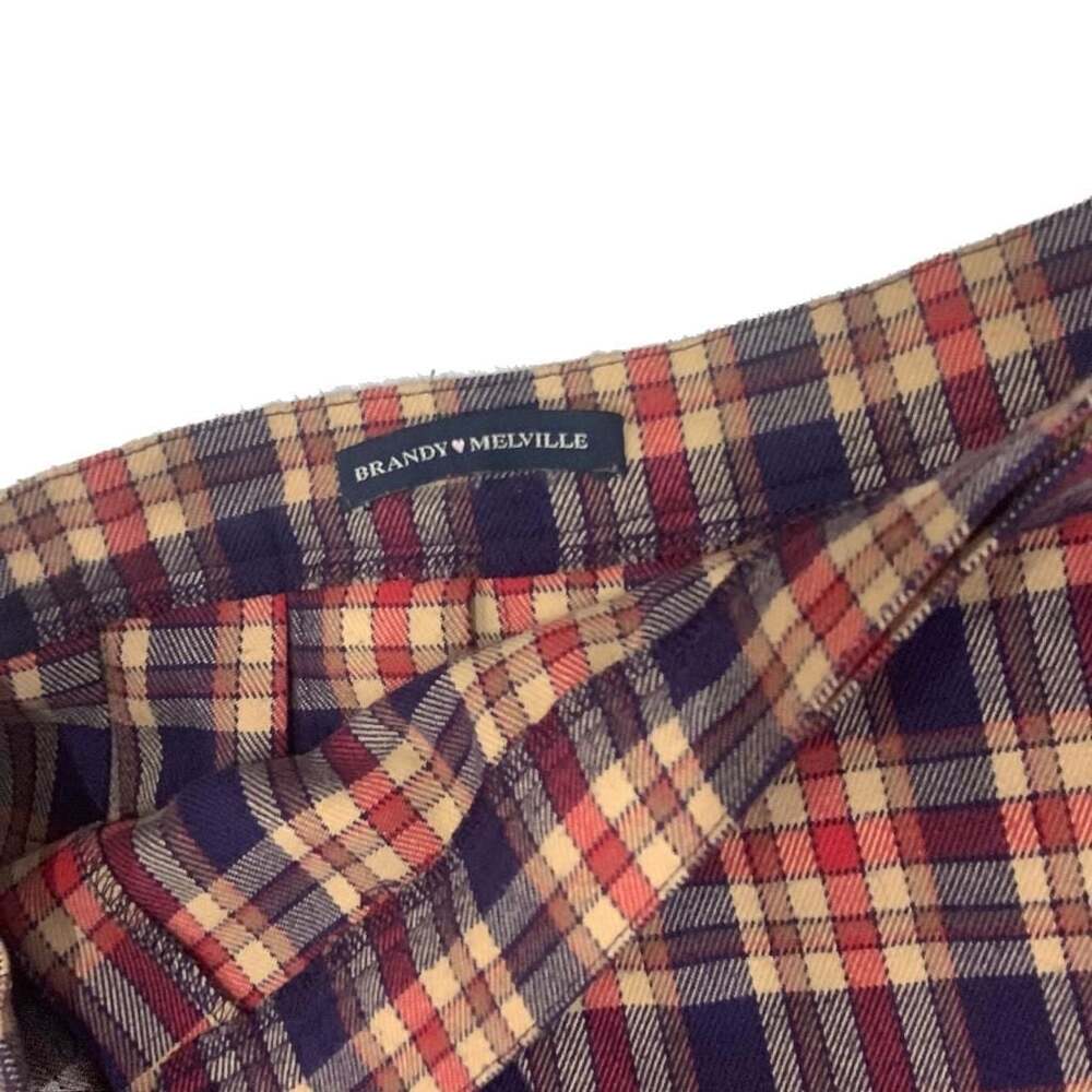 Brandy Melville Low Waisted Plaid Mini Skirt